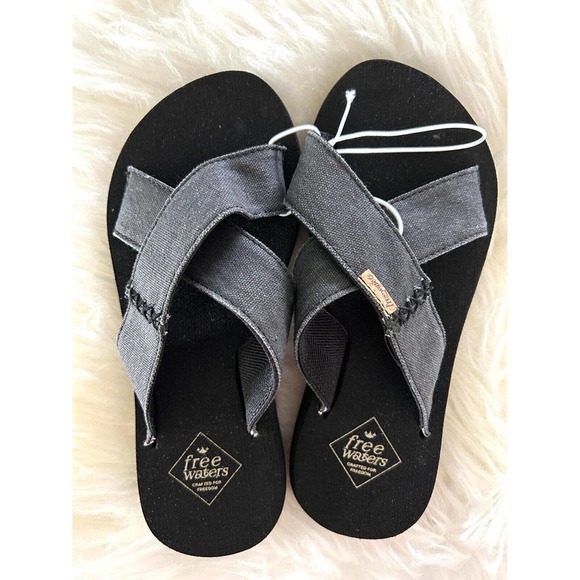 FreeWaters Flip-Flops Sandals Women’s 5 Gray ~ New no Tags - Picture 1 of 6
